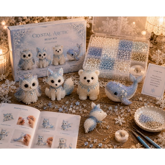 Virelaxpo Bead Craft Kit for Embroidery and Brooch Making, All-Inclusive Materials for Handmade Jewelry, Ideal for Adults, Beginners, and Relaxing Hobbies in Crafting Projects