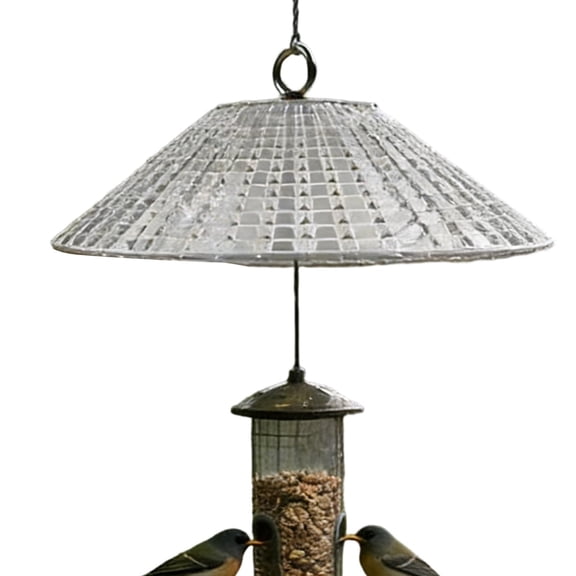 Virelaxpo Bird Feeder Rain Guard Dome, Clear Waterproof Shield, Large Size Weather Protection, Patio Yard Bird Watching Accessory