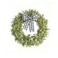 thumbnail image 1 of Virelaxpo Bow Artificial Eucalyptus Leaf Wreath for Spring Home Decorations, Front Door or Wall Hanging, Festive Window Accent, 1 of 6