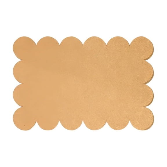 Virelaxpo Bulletin Board Scalloped Border Rectangular Note Board Fabric Peel and Stick No Nails Photo Display for Bedroom Office