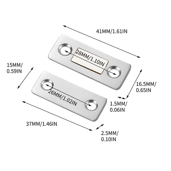 Virelaxpo Cabinet Magnetic Catch, Kitchen Closet Door Closing Magnetic Door Catch Closer, Door Magnetic Catch with Screws Drawer Magnet Latch Magnetic Closures
