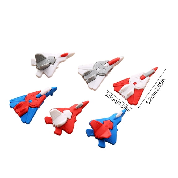 Virelaxpo Cartoon Airplane Push-Pull Eraser 2x1.4 Inch Soft Smooth Erasing No Paper Scratch Portable Rubber for Office Home Daily Writing Use