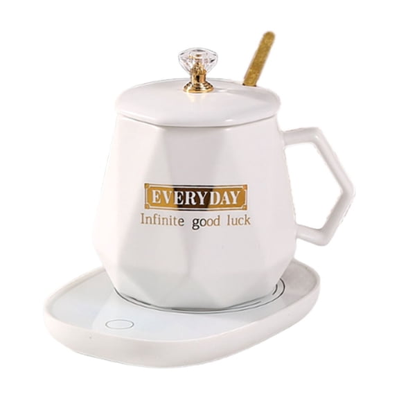 Virelaxpo Ceramic Mug Set with 55-Degree Temperature Control,Heated Cup for Office or Home Use,Gift Box Included for Business Events or Personal Gifting