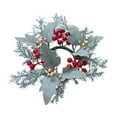 thumbnail image 1 of Virelaxpo Christmas Candle Ring Garland with Pine Cones and Red Berries, Table Centerpiece Decoration for Holiday Parties, Artificial Greenery for Festive Setup, 1 of 7