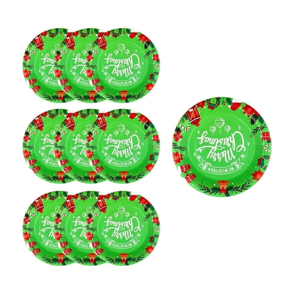 Virelaxpo Christmas Disposable Paper Cups and Plates Set with Festive Holiday Patterns,Ideal for Multi-Person Gatherings,Parties,and Events