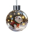 thumbnail image 1 of Virelaxpo Christmas Dog Snow Globe Ornament with Cute Pet Figures, High-Transparency Glass Ball for Tree and Home Decor, Multiple Dog Breeds Available as Festive Holiday Gift, 1 of 6