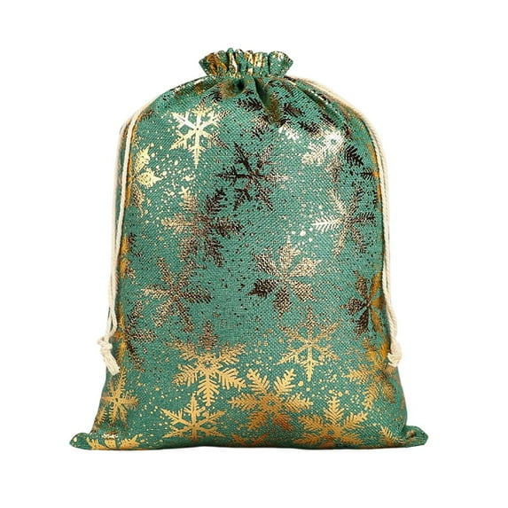 Virelaxpo Christmas Drawstring Gift Bag Made of Burlap, 20x30cm Size for Holiday Presents, Decorative for Home, Party, and Festive Celebrations