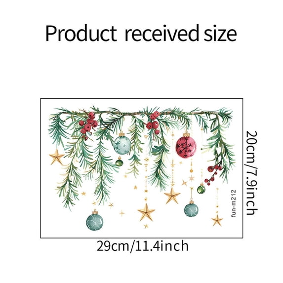 Virelaxpo Christmas Holiday Decorative Stickers for Toilet and Bathroom Featuring Star Hanging Lamp and Pine Tree Designs Easy to Apply No Tools Needed for Festive Home Decor