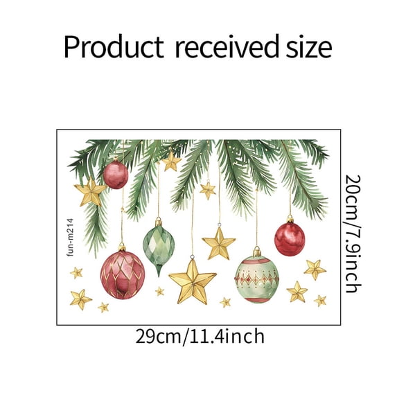 Virelaxpo Christmas Holiday Decorative Stickers for Toilet and Bathroom Featuring Star Hanging Lamp and Pine Tree Designs Easy to Apply No Tools Needed for Festive Home Decor