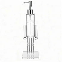 Virelaxpo Christmas Nutcracker Theme Soap Dispenser Refillable Acrylic Hand Wash Bottle for Bathroom Kitchen Holiday Decor