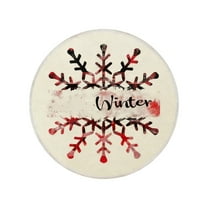 Virelaxpo Christmas Placemat,35x35cm Round Heat Insulated Table Mat for Party and Home,Dirt Resistant and Easy to Maintain,Festive Design for Kitchen and Dining