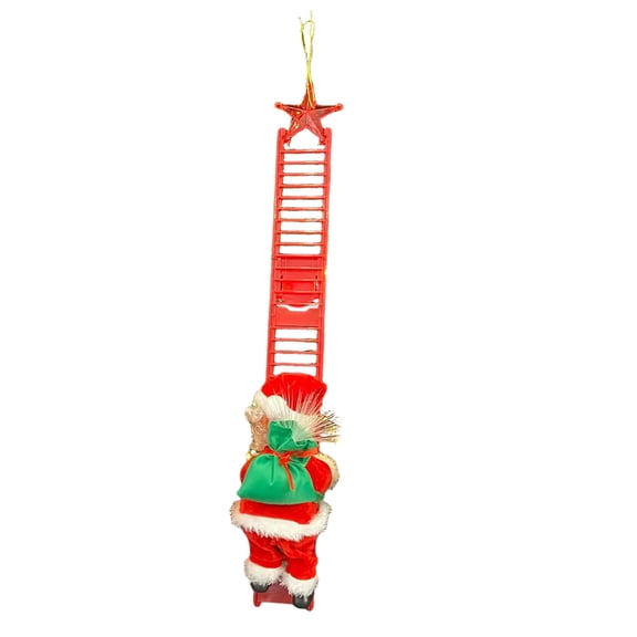 Virelaxpo Christmas Santa Ladder Climbing Decoration for Fireplace and Holiday Happy Home Decor Decor