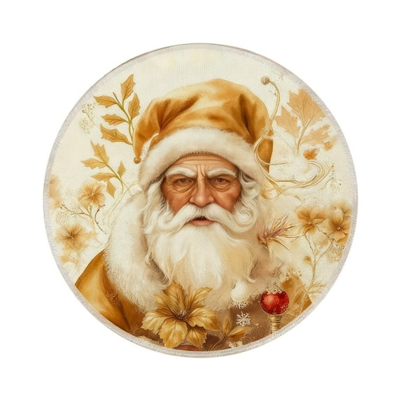 Virelaxpo Christmas Themed Placemat with Heat Insulation and Stain Resistance, 13.8x13.8 Inch Reusable Table Mat for Holiday Dining, Parties, and Kitchen Decor