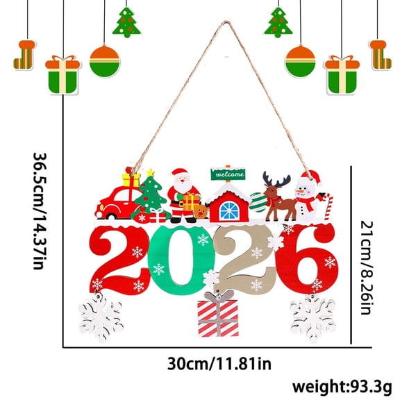 Virelaxpo Christmas Wooden Ornament with Snowflake and Deer Design for Tree Decoration and Holiday Party Gifts