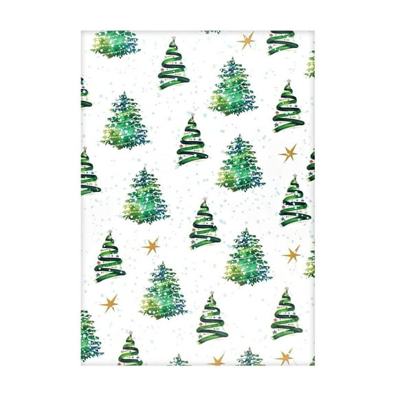 Virelaxpo Christmas Wrapping Paper 19.69x29.13 Inch Green Double Sided Gift Box Packaging with Tree Designs