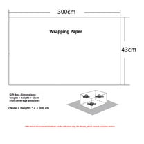 Virelaxpo Christmas Wrapping Paper Design A, 3M Roll 80 Gsm Large Size Gift Wrap, Elegant Holiday Packaging Paper for Festive Occasions