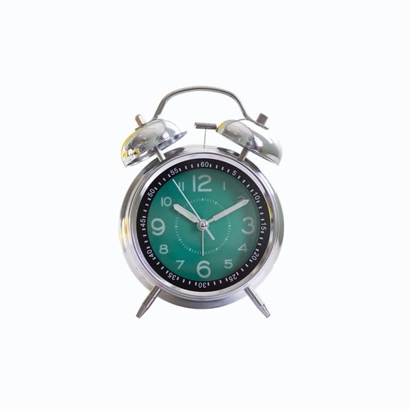 Virelaxpo Classic Alarm Clock with Clear Ring Tone and Glow Face, Battery Operated for Bedroom Desk Office Living Room Kitchen and Home Decoration