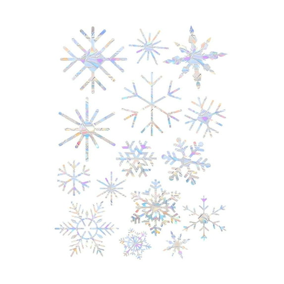 Virelaxpo Colorful Christmas Snowflake Static Cling Window Stickers, Electrostatic Decals for Glass Doors and Windows, Holiday Decor for Home Office and Campus Use and Light Decor