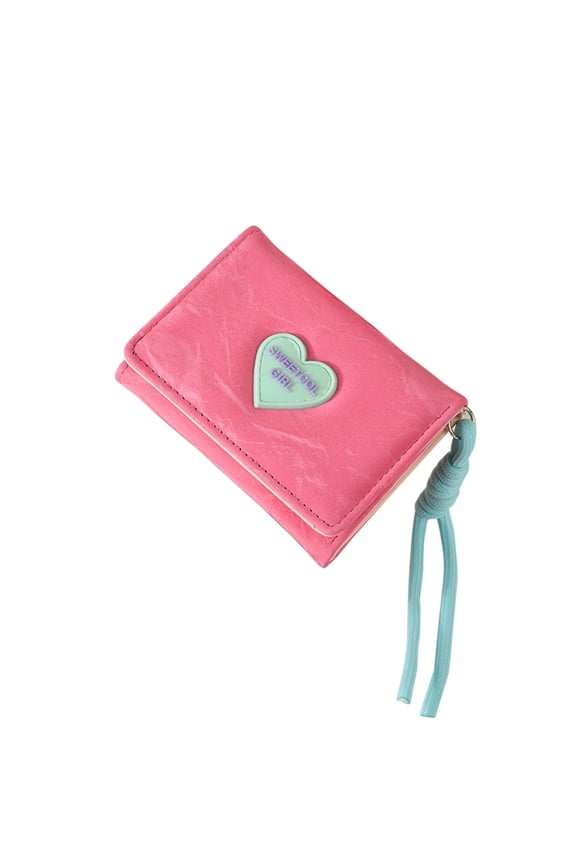 Compact Tri-Fold Wallet with Wrist Strap, RFID Blocking Card Holder and Coin Pocket, Lightweight PU Leather Wallet for Men and Women