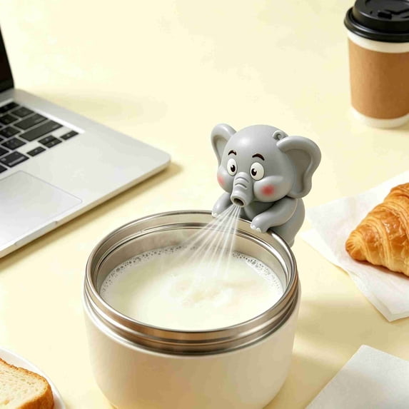 Virelaxpo Dinosaur Shape Blowing Fan Cup Cooler Hot Drink Chiller for Kitchen Office