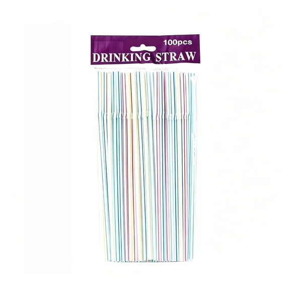Virelaxpo Disposable Individual Wrapped Drinking Straw Single Use Beverage Accessory For Milk Tea Daily Drinks Portable