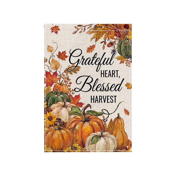 Virelaxpo Double Sided Fall Maple Leaf Garden Flag For Thanksgiving Outdoor Porch Yard Decoration