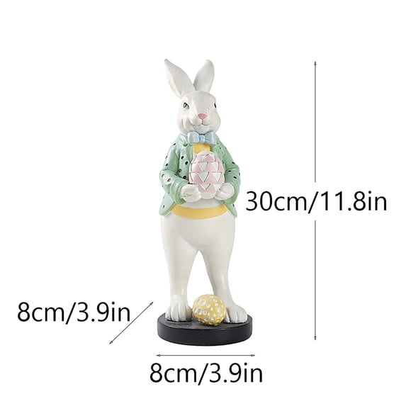Virelaxpo Easter Egg Bunny Crafts Decorative Items for Home Outdoor Garden Courtyard Hallway Spring Holiday Decorations Artful Handmade Style Festive Wall or Table Display