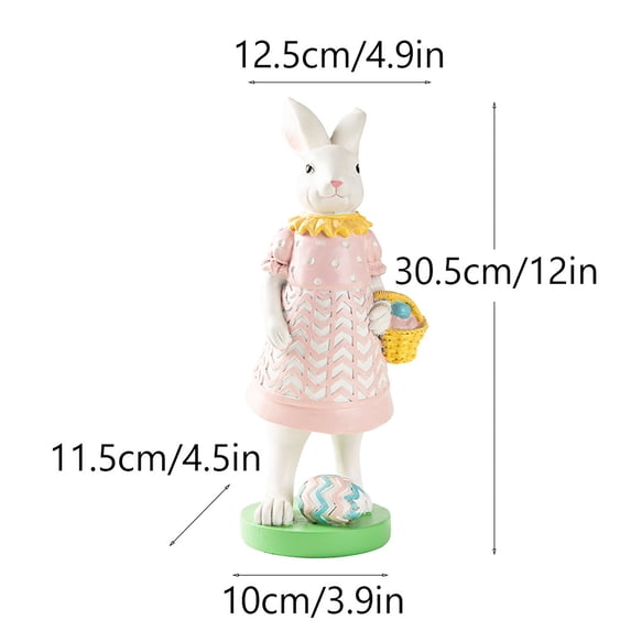 Virelaxpo Easter Egg Bunny Crafts Decorative Items for Home Outdoor Garden Courtyard Hallway Spring Holiday Decorations Artful Handmade Style Festive Wall or Table Display