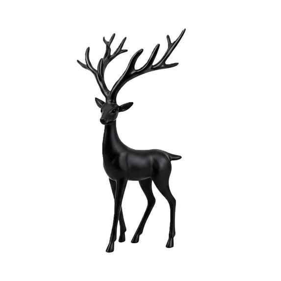 Virelaxpo Elegant Deer Figurine Sculpture for Home Decor,European-Style Imitation Metal Stag Statue,Perfect for Entryway and Garden Decoration