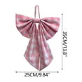 thumbnail image 1 of Virelaxpo Extra Large Plaid-Stripe Christmas Bow - Oversized Hanging Decoration for Tree, Wreath, Garland, Door with Wired Ribbon, Reusable, 1 of 6