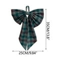 thumbnail image 1 of Virelaxpo Extra Large Plaid-Stripe Christmas Bow - Oversized Hanging Decoration for Tree, Wreath, Garland, Door with Wired Ribbon, Reusable, 1 of 6