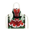 thumbnail image 1 of Virelaxpo Festive Christmas Apron with Decorative Patterns,Stain-Resistant for Kitchen Use and Holiday Parties,Adjustable for Comfortable Fit, 1 of 6
