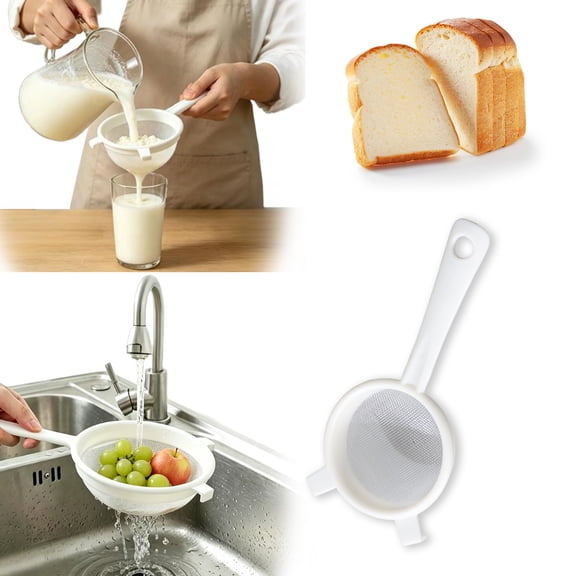 Virelaxpo Fine Mesh Strainer Skimmer With Long Handle For Kitchen Colander Tea Pasta Vegetable Sieve