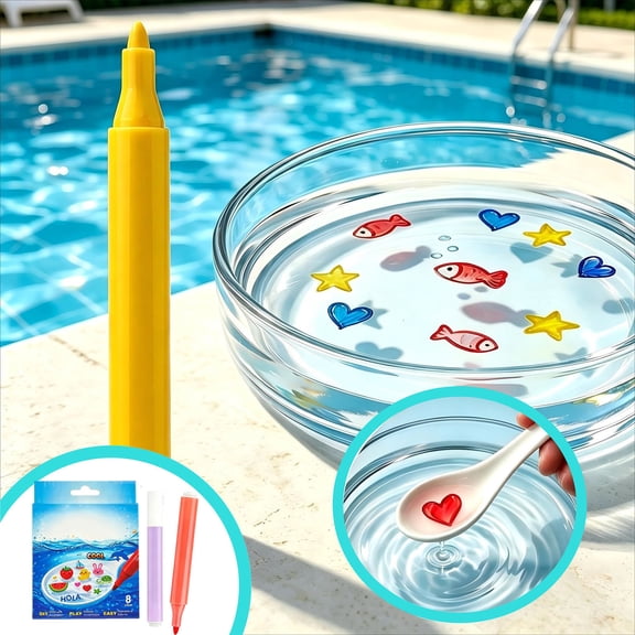 Virelaxpo Floating Drawing Pen 8 Colors Water Magic Art Spoon Activity Party Classroom