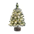 thumbnail image 1 of Virelaxpo Flocked Christmas Tree with Built-in 5M LED Lights Snowy Desktop Decoration for Home Holiday, 1 of 6