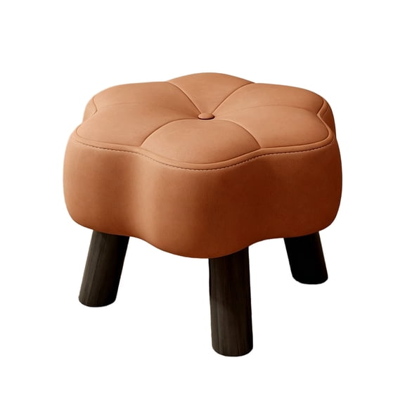 Virelaxpo Floral Pattern Small Household Stool, Stackable Decorative Footstool for Living Room, Entryway, and Home Styling, Padded Seat and Easy to Maintain