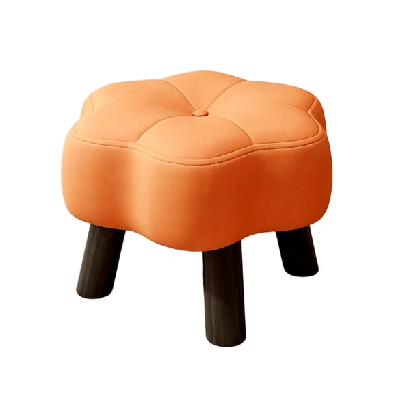 Virelaxpo Floral Pattern Small Household Stool, Stackable Decorative Footstool for Living Room, Entryway, and Home Styling, Padded Seat and Easy to Maintain