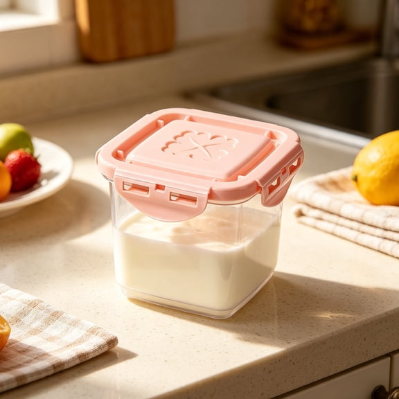 Virelaxpo Food Container Dessert Jar with Lid for Yogurt Pudding Snack Cup Kitchen Organization