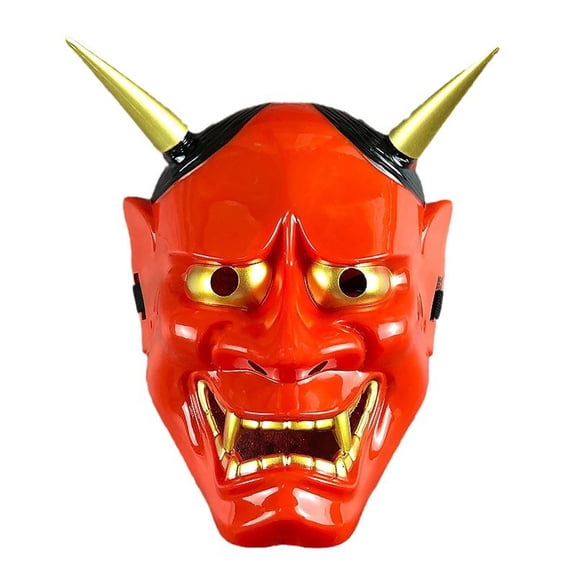 Virelaxpo Full Face Devil Mask Horror Demon Costume Mask for Halloween Party Masquerade Ball Adult Cosplay Accessory Two Color Options