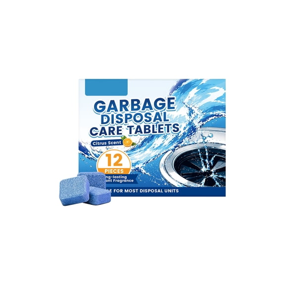 Virelaxpo Garbage Disposal Cleaner Tablets for Kitchen Sink Deodorizer Drain Cleaning Tablets 12 Count for Odor Removal Grease Eliminator Home Maintenance