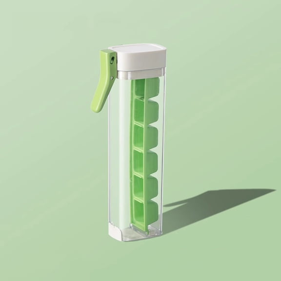 Virelaxpo Glass Ice Maker Press Mold One Hand Use Easy Clean, Space Saving Eject Ice Tray for Refrigerator Home Bar