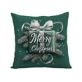 thumbnail image 1 of Virelaxpo Green Christmas Pillow Cover with Wreath and Gift Box Designs - Polyester Material Decorative Cushion for Living Room, Office, and Farmhouse Holiday Decor, 1 of 6