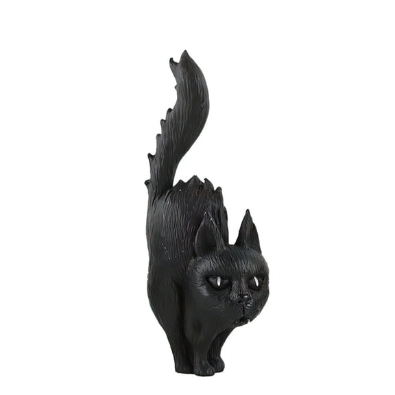 Virelaxpo Halloween Pumpkin Cat Witch Resin Figurine for Tabletop Home Decor