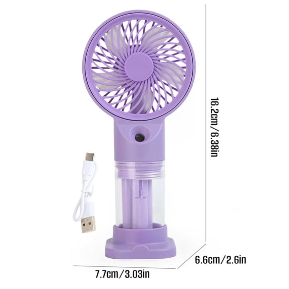 Virelaxpo Handheld Misting Fan Portable Spray Cooling Fan Rechargeable Personal Water Mist Fan for Outdoor Travel Office Commute