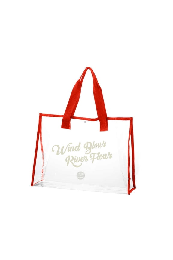 Handy Clear Tote Bag Large Capacity Swimming Bag PVC Wash Bag Portable Beach Bag