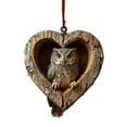 thumbnail image 1 of Virelaxpo Heart-Shaped Tree Hollow Animal Ornaments for Christmas, Adorable Wildlife Decor with Hanging Ribbon, Festive Tree Decoration for Home and Party, Nature-Inspired Design, 1 of 7