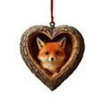 thumbnail image 1 of Virelaxpo Heart-Shaped Tree Hollow Animal Ornaments for Christmas, Adorable Wildlife Decor with Hanging Ribbon, Festive Tree Decoration for Home and Party, Nature-Inspired Design, 1 of 7