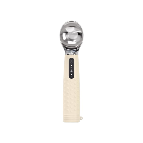 Virelaxpo Heated Ice Cream Scoop, Electric Ice Cream Spoon with 3 Temperature Settings, Rechargeable Battery for Easy Scooping, Kitchen Dessert Tool