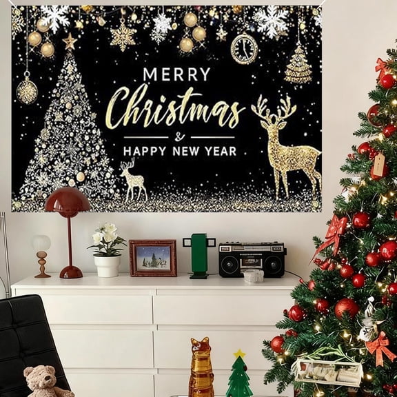 Virelaxpo Holiday Christmas Wall Tapestry Decor, Room Covering for Home Office Festive Season, 59x35 Inches Size