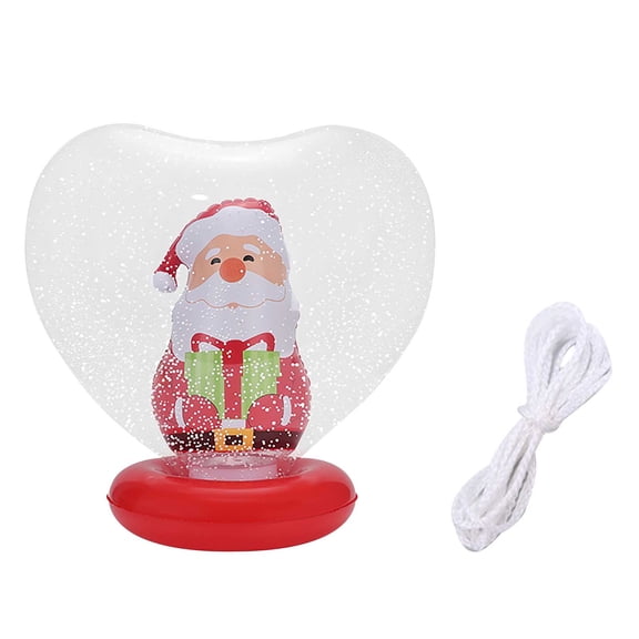 Virelaxpo Inflatable 60cm Christmas Santa Claus Ball with LED Lights for Outdoor Patio and Garden Holiday Decoration, Festive Party Atmosphere Creation